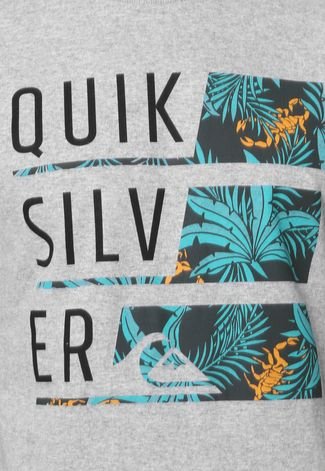 Camiseta Quiksilver Word Up After Dark Cinza