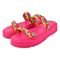 Sandália Feminina Plataforma Corda CM Calçados Tira Colorida Verão Macia Leve Pink - Marca Monte Shoes