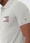Camisa Polo Tommy Hilfiger Slim Logo Cinza - Marca Tommy Hilfiger