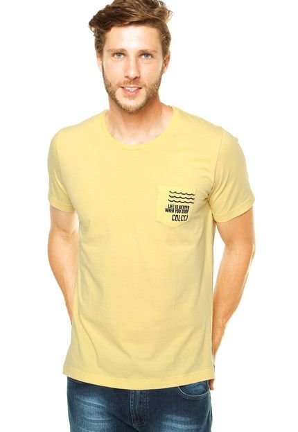 Camiseta Colcci Bolso Amarela - Marca Colcci