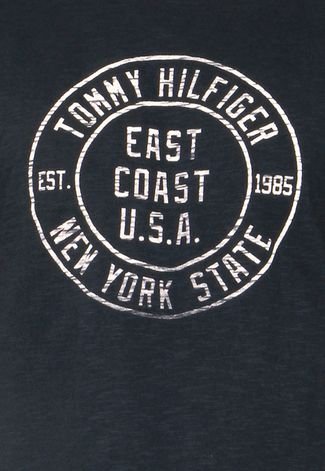 Camiseta Tommy Hilfiger Estampada Azul-Marinho