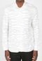 Camisa Calvin Klein Slim Geométrica Off-White/Preta - Marca Calvin Klein