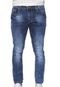 Calça Jeans Crocker Skinny Estonada Azul - Marca Crocker