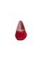 Sapatilha Moleca Bico Quadrado Laço Vermelha - Marca Moleca