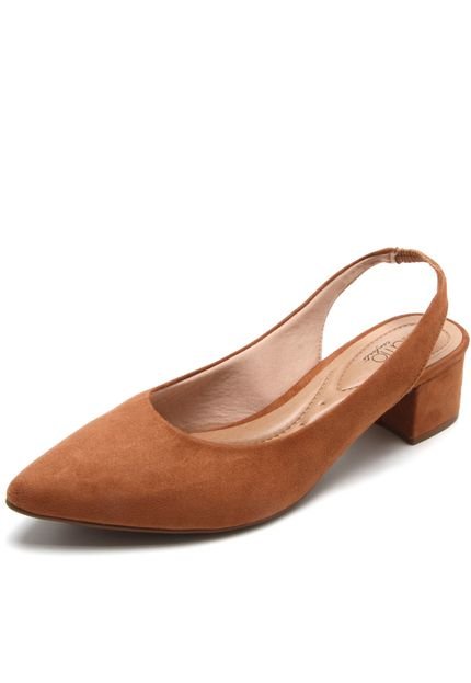 Scarpin Beira Rio Slingback Caramelo - Marca Beira Rio