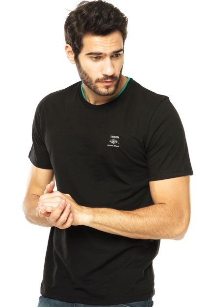 Camiseta Triton Preta - Marca Triton