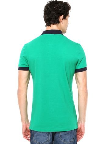Camisa Polo Colcci Recortes Piquet Verde