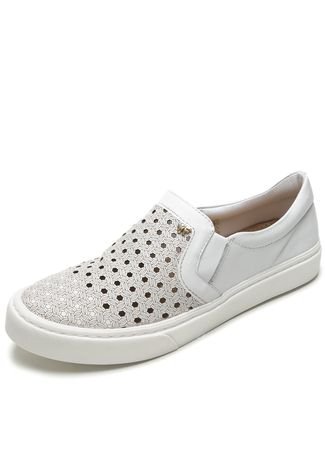 Slip On DAFITI SHOES Lasercut Branco - Compre Agora