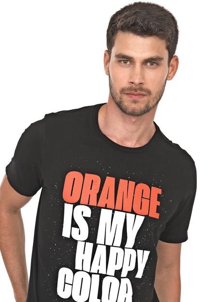 Camiseta JAB Orange Is My Color Preta - Marca JAB