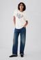 Camiseta GAP Reta Logo Off-White - Marca GAP