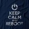 Camiseta Feminina Keep Calm And Reboot - Azul Marinho - Marca Studio Geek 