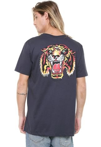 Camiseta Ed Hardy  Tiger Head Azul-marinho