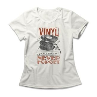 Camiseta Feminina Vinyl - Off White