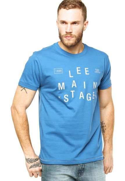 Camiseta Lee Estampa Azul - Marca Lee