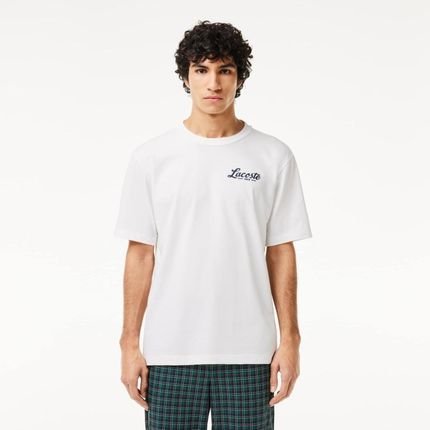 Camiseta esportiva Golfe com Estampa e Tecnologia Ultra-Dry Branco - Marca Lacoste