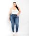 Calça Jeans Feminina Plus Size Extreme Power Cós Duplo 22587 Escura Consciência - Marca Consciência