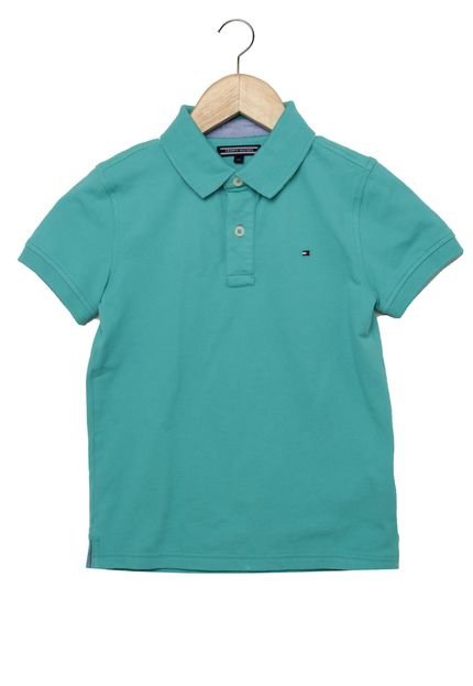 Camisa Polo Tommy Hilfiger Kids Infantil bordado Verde - Marca Tommy Hilfiger Kids