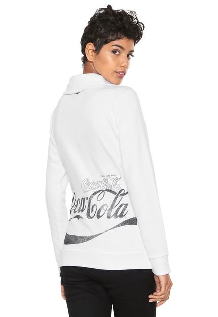 Moletom Aberto Coca-Cola Jeans Geométrico Branco - Marca Coca-Cola Jeans
