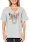 Camiseta Guess Choker Estampada Cinza - Marca Guess