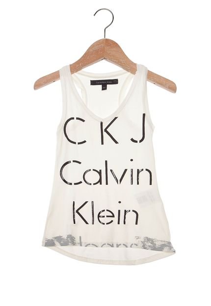 Regata Calvin Klein Kids Infantil Estampa Off-White - Marca Calvin Klein Kids