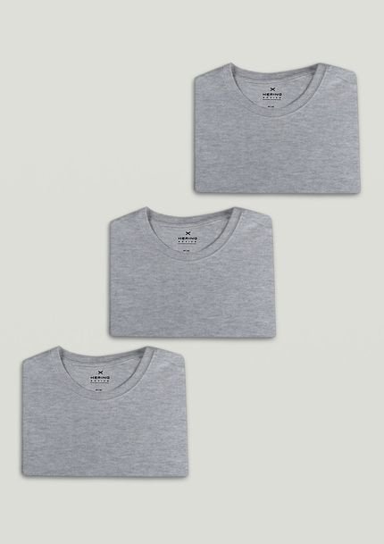 Kit 3 Camisetas Feminina Básica Em Algodão - Marca Hering