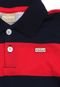 Camisa Polo Milon Menino Listrada Preta/Vermelha - Marca Milon