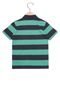 Camisa Polo Lacoste Infantil Listras Verde - Marca Lacoste