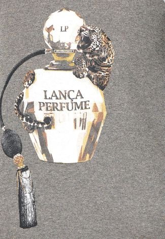 Vestido Lança Perfume Frasco Cinza