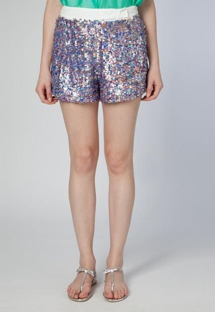 Short Maria Bonita Extra Glam Multicolorido - Marca Maria Bonita Extra