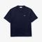 Camiseta Lacoste feminina loose fit em algodão Azul - Marca Lacoste