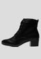 Bota Coturno Mooncity Bico Fino Preta - Marca Mooncity