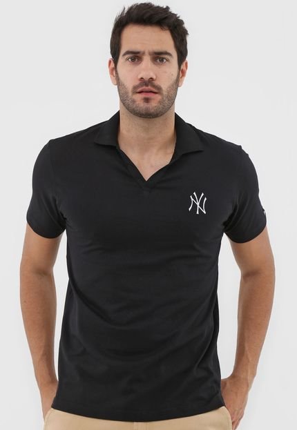 Camisa Polo New Era Reta New York Yankees Preta - Marca New Era