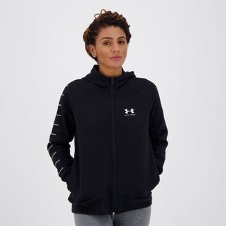 Jaqueta Under Armour Rival Fleece Sportstyle Feminina Preta