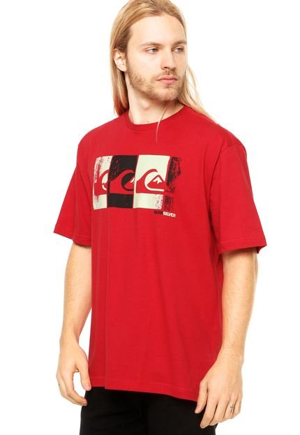 Camiseta Manga Curta  Quiksilver Bold Vermelha - Marca Quiksilver