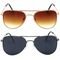 Kit de 2 Óculos de Sol Clássicos OTTO em Metal Monel® Aviador Rosê / Grafite - Marca Otto