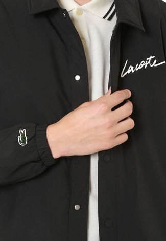Jaqueta Lacoste L!VE Logo Preta