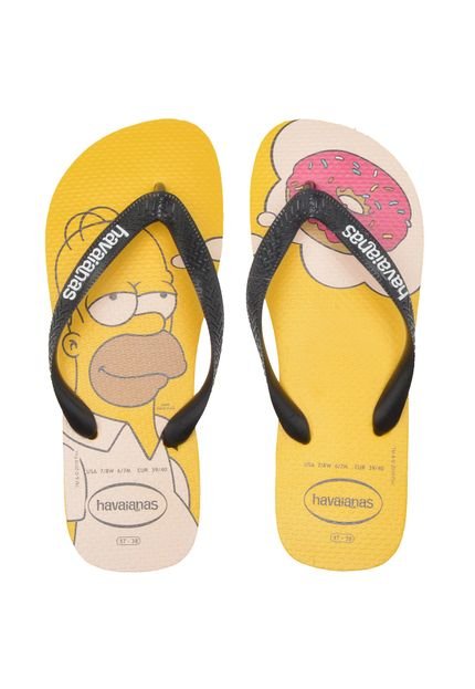 Sandália Havaianas Simpsons Amarela/Preta - Marca Havaianas