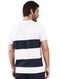 Camiseta Nautica Masculina Piquet Large Navy Stripes Icon Branca - Marca Nautica
