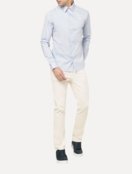 Camisa Calvin Klein Masculina Slim Essential Basic Logo Azul Claro - Marca Calvin Klein