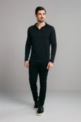 Polo Manga Longa Slim Fit - Preto SGG HIGHSTIL - Marca HIGHSTIL