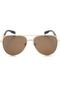 Óculos de Sol Khatto Aviador Dourado/Marrom - Marca Khatto