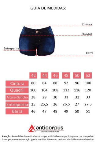 Bermuda Jeans Ciclista Escuro Feminina Plus Size Anticorpus