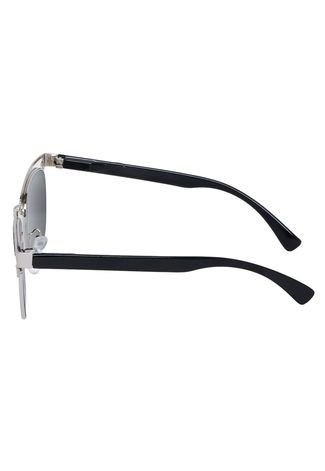 Óculos de Sol FiveBlu Haste Acetato Lente Espelhada Prata/Preto