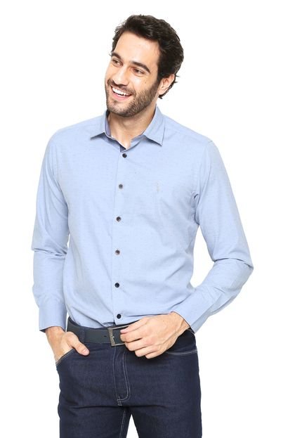 Camisa Aleatory Comfort Azul - Marca Aleatory