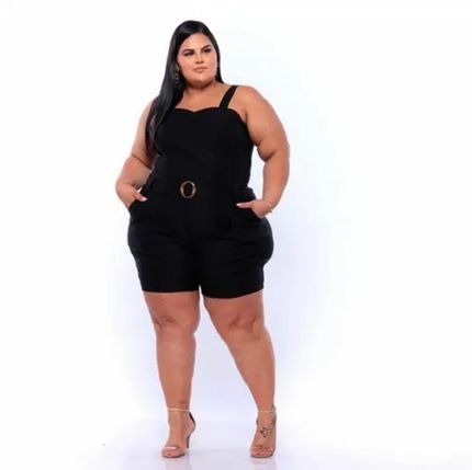 Macaquinho Summer Body Plus Size Preto - Marca Summer Body
