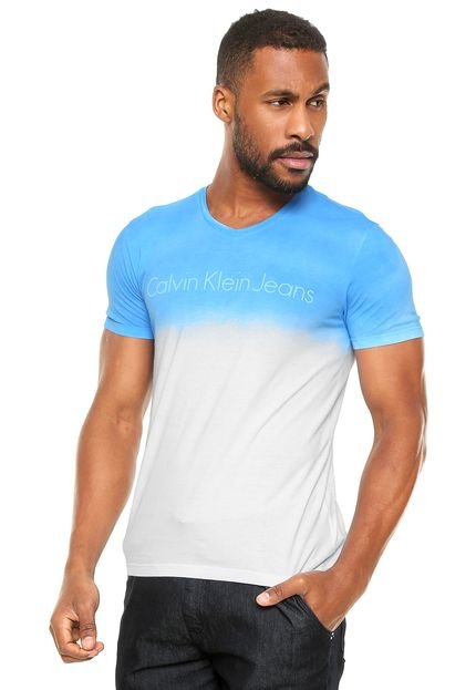 Camiseta Calvin Klein Jeans Degradê Azul - Marca Calvin Klein Jeans