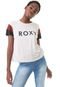 Camiseta Roxy Vintage Just Loke This Cinza/Vinho - Marca Roxy