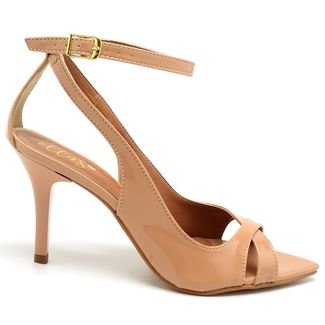 Sandália DAFITI SHOES Salto Fino Nude - Compre Agora