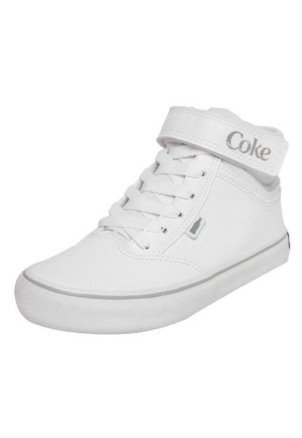 Tênis Coca Cola Shoes Cano Alto Mika New Branco - Marca Coca Cola Shoes