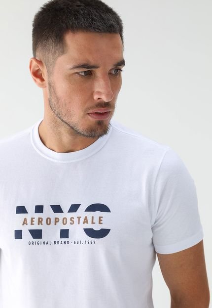 Camiseta Aeropostale Logo Branca - Marca Aeropostale